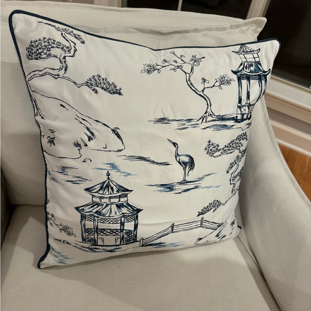 TWO Silk Grandmillenial Pillow Covers